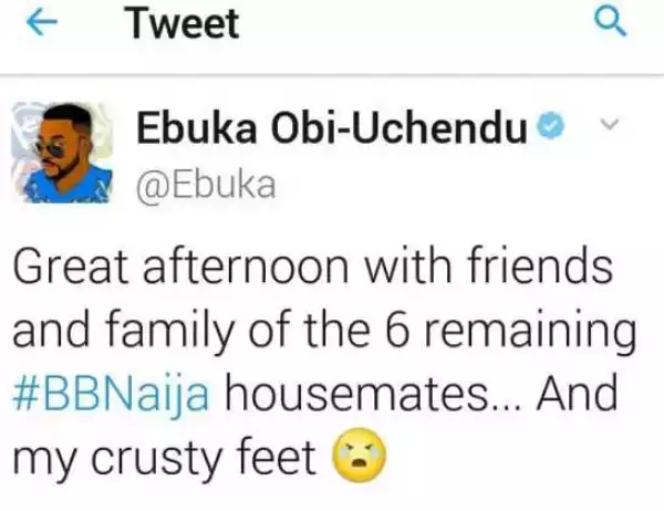#BBNaija: Tv Host Ebuka Spotted With Family And Friends Of The Remaining 6 Housemates(PHOTOS)